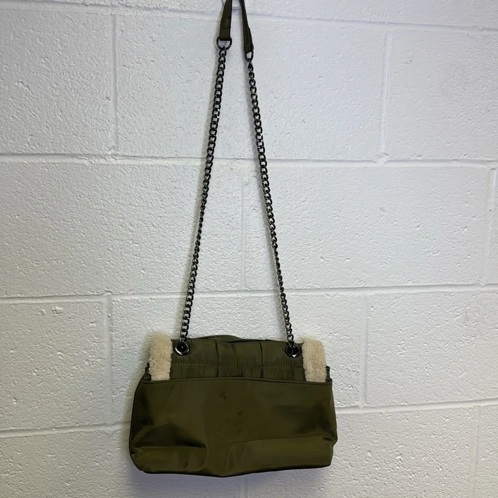 INC International Concepts Green and Cream Quilted Shoulder Bag - Picture 6 of 12